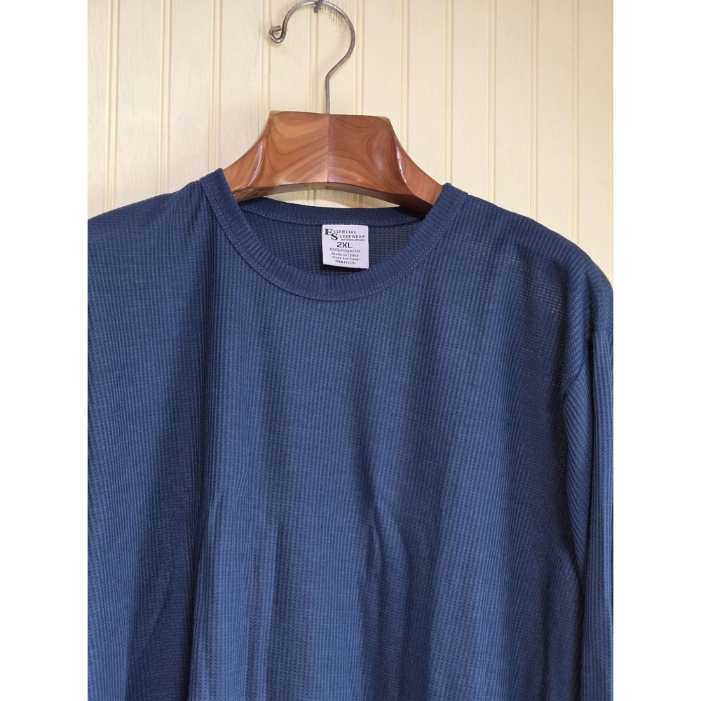 Seven Apparel Essential Sleepwear‎ Shirt Mens 2XL Thermal Waffle Long Sleeve
